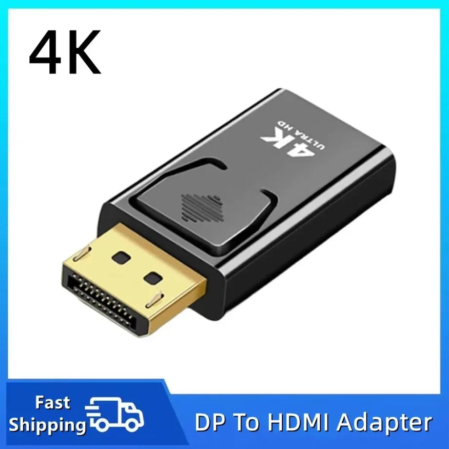 4K/1080P DP Male To Female HDMI-Compatible DisplayPort To HDMI-Compatible Adapter 4K60Hz HD Converter for Laptop PC Projector