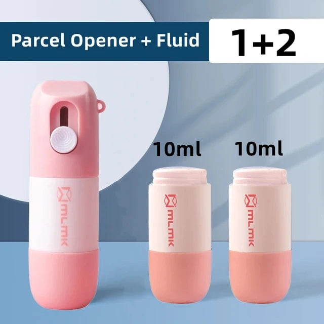 Retractable Box Opener Thermal Paper Correction Fluid With Unboxing Knife Privacy ID Information Blackout Theft Protection Stamp