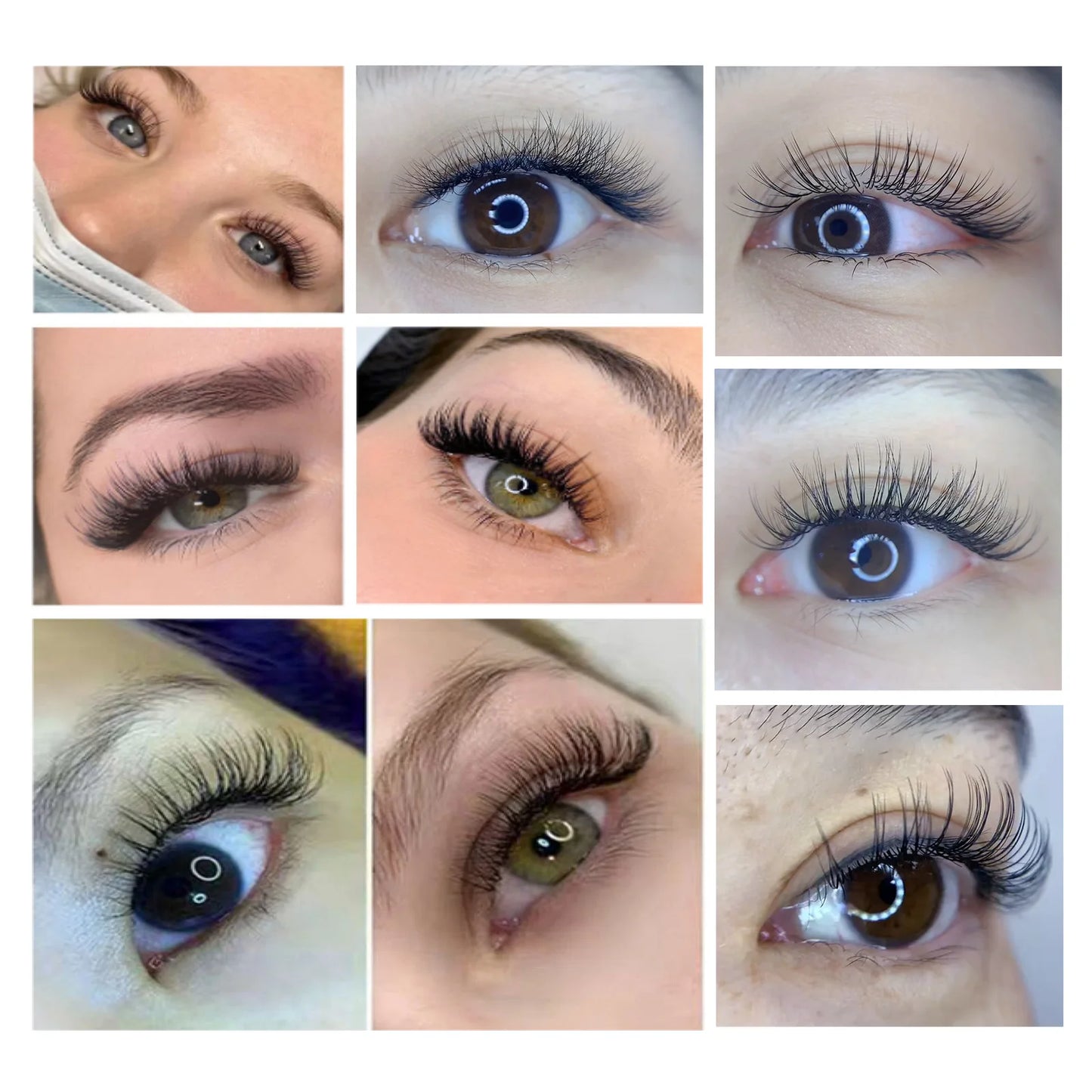 NAGARAKU 16Rows Classic Individual Eyelash Extension Lashes Matte Black Professional Soft Natural