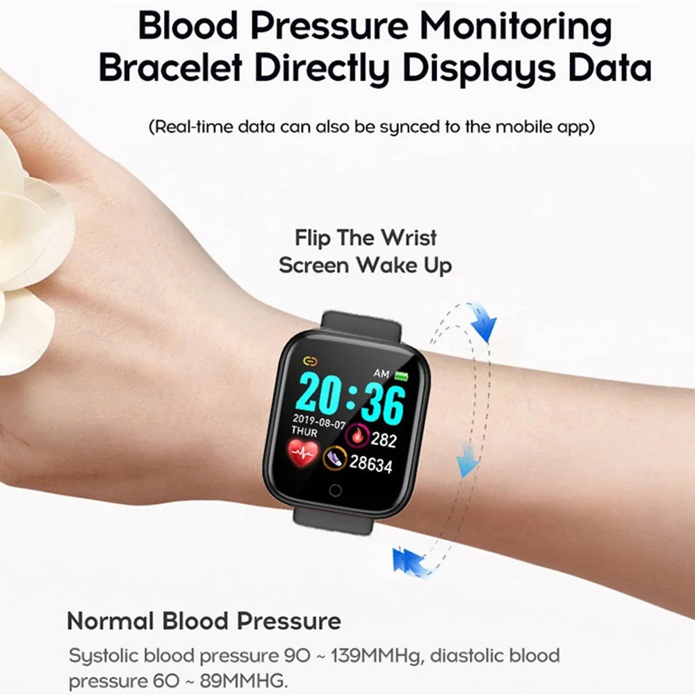 Smartwatch für Damen Herren Armbanduhr Bluetooth Verbundenes Telefon Musik-Player Fitness-Sportarmband Schlafmonitor Digitale Uhren