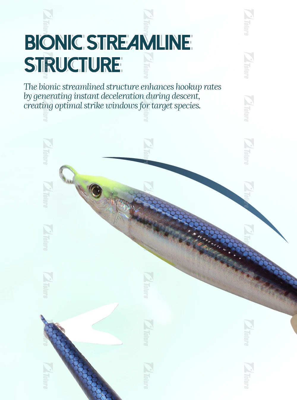 TOLU 2024 NEW 3D Printed Fast Sinking Metal Jig Lure 20g-130g With Spool Saltwater Shore Casting Fishing Lure Vertical Metal Jig
