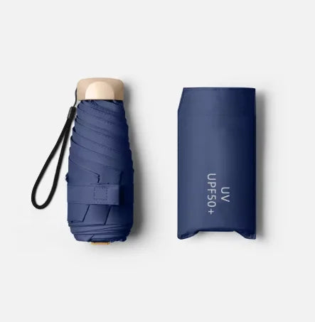 Low Price Promotion Mini Sun Umbrella Pocket Rain Umbrella Vinyl Folding UV Ultraviolet Protection Sun Shade Pocket Parasol
