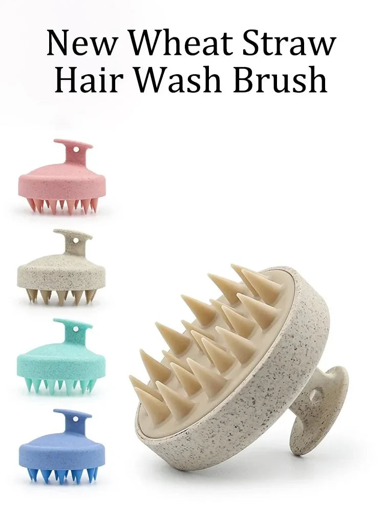 Silicone Shampoo Brush Head Scalp Massage Comb Hair Washing Comb Body Massage Brush Bath Shower Brush Salon Hairdressing Tool