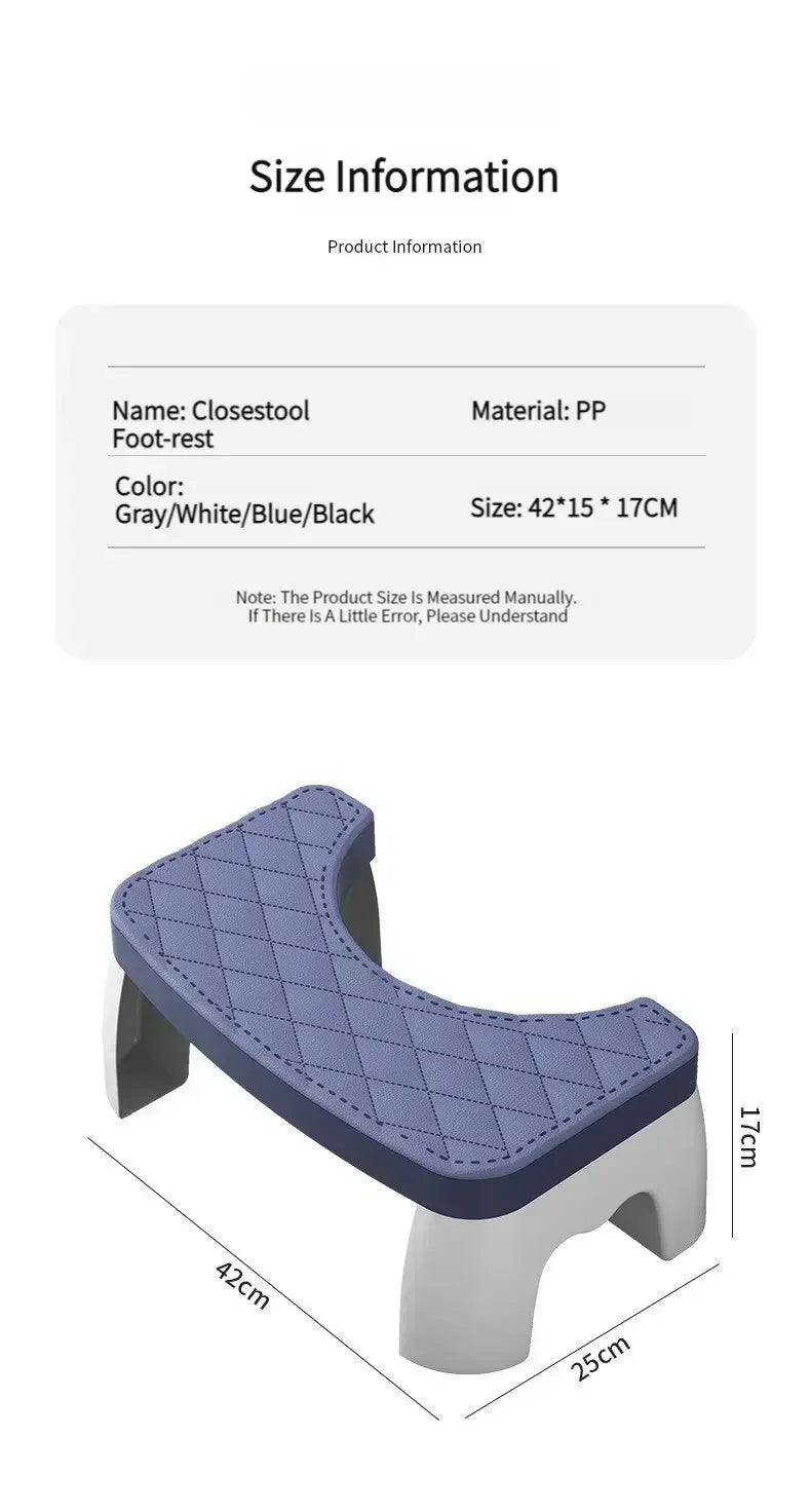 Universal Squatty Potty Toilet Stool - Waterproof Foot Stool for Adults, Kids, Seniors & Pregnancy Support