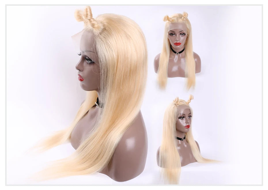 13x4 13x6 360 HD Transparent 613 Honigblond Farbe Spitze Front Echthaar Perücken für Frauen Rohes brasilianisches glattes Lace Frontal Perücke