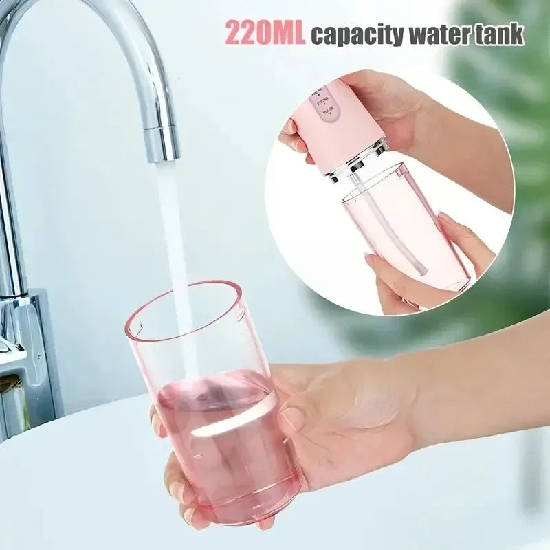 Portable Smart Electric Oral Irrigator Water Flosser 3 Modes Rechargeable Dental Water Jet Irrigator Dental Teeth Cleaner