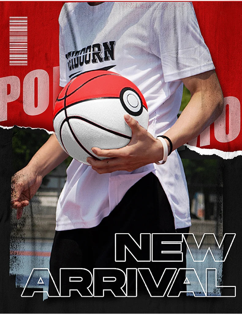 High Quality White Red PU Basketball Official Size 7 Professional Basketball with 4 Layers Outdoor Indoor Durable Ball