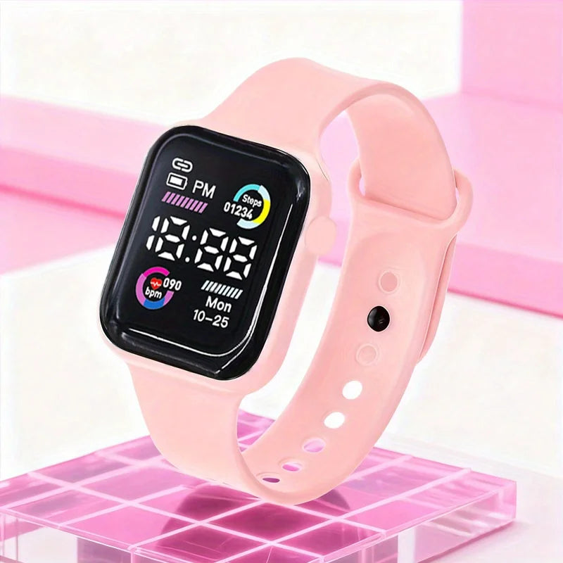 6-piece set of fashion electronic watch necklace earrings ring set for teenagers boys and girls, the best choice for frien watch for women women watches