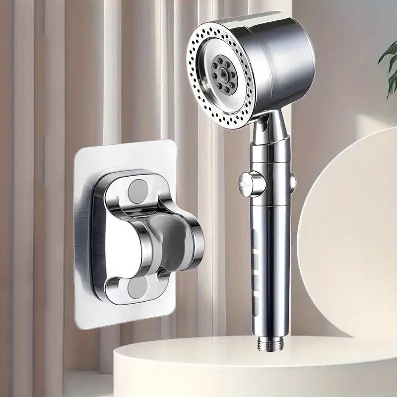 New High Pressure Water Saving Filter Shower Head 5 Modes Handheld Shower Head One Button Stop Bathroom Accessories Set - Shoppiline