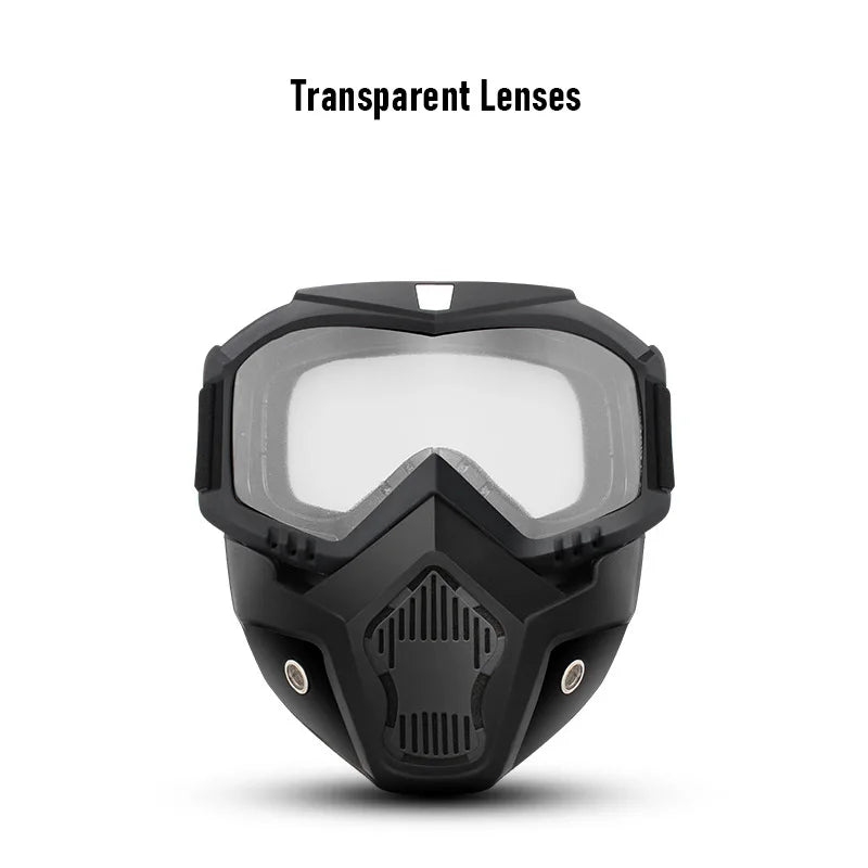 Motocross Goggles Outdoor Unisex Cycling Riding Skiing Windproof Goggles Eyewear With Detachable Mask Protection Motorcycle