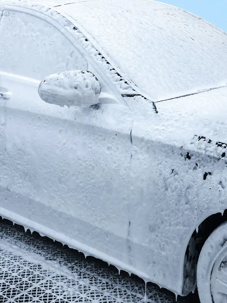 2L Handschaum-Sprühgerät mit 3 Düsentypen, handpneumatische Schaumkanone, Schneeschaum-Autwaschsprühflasche, Autofensterreinigung