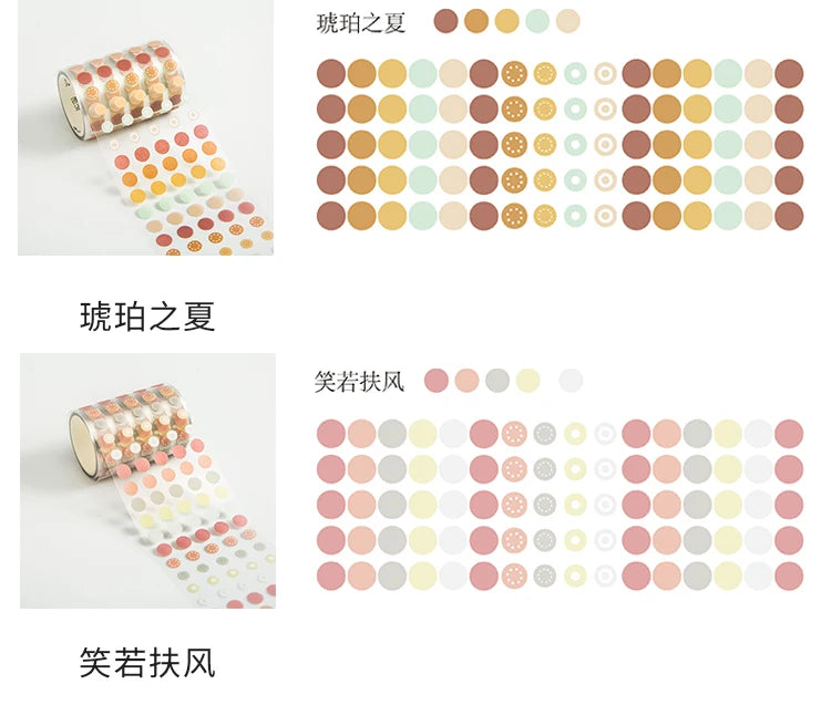60mm*3m Dot Washi Tape for Diary Scrapbooking DIY Deco Junk Journal Creative Stationery School Supplies Masking Tapes