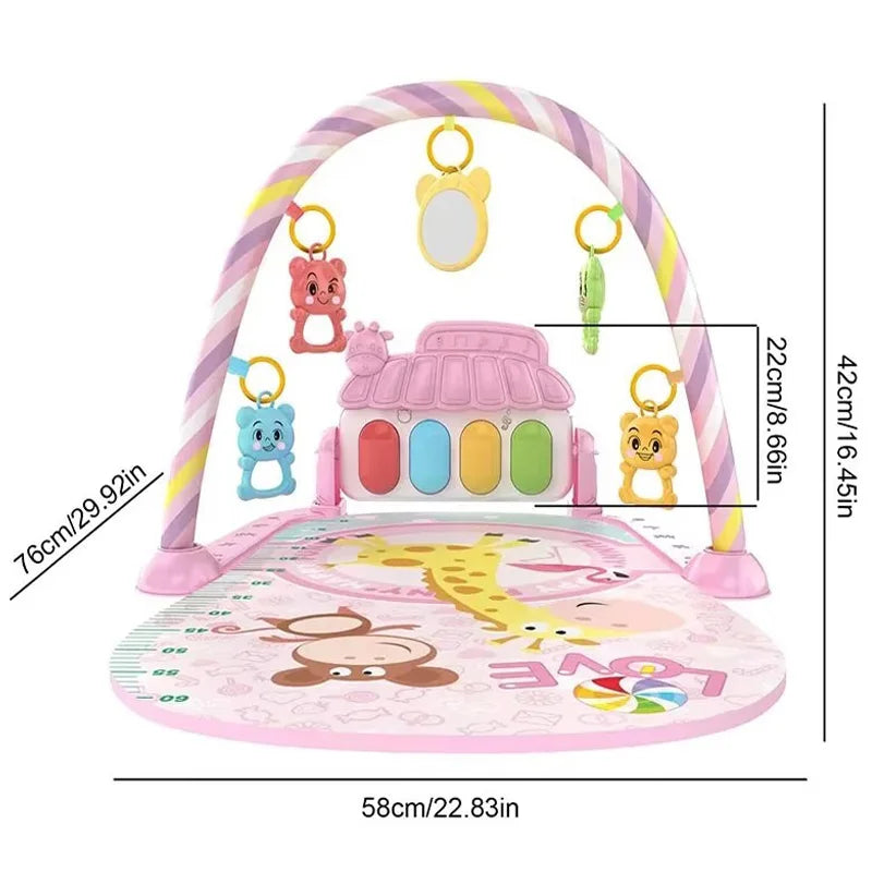 Baby Musik Spieldecke Krabbeldecke Neugeborenen Teppich Pedal Klaviertastatur Baby Fitness Rack Spielmatte Krabbelspielkissen Spielzeug Geschenk
