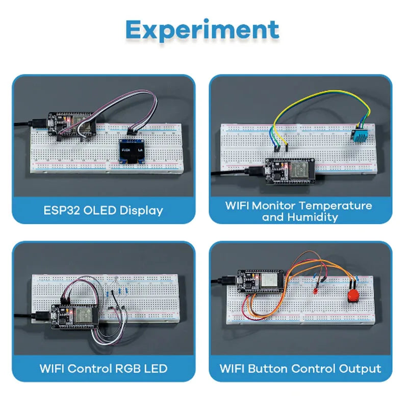 Electronic DIY Kit ESP32 ESP-32S WIFI Module Starter Kit for ESP32 WIFI Development Board ESP32 Module Kit Relay Display Sensor - Shoppiline