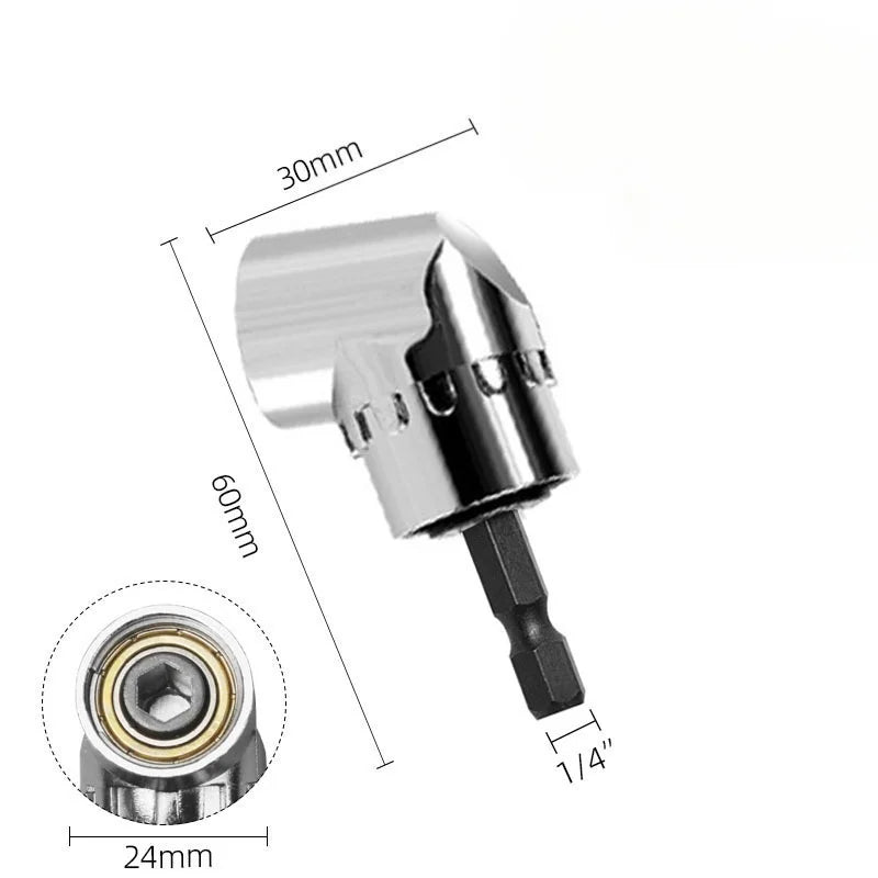 105° Angle Screwdriver Joint  Electric Drill Corner Attachment Extension Socket Tool for Screwdriver Heads
