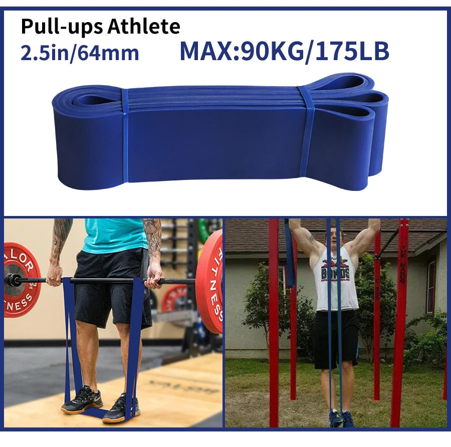Workout Pilates Latex Resistance Band Sport Fitness Exercise Elastic Band Heavy Duty Strength Pull Up Crossfit Gym Equipments