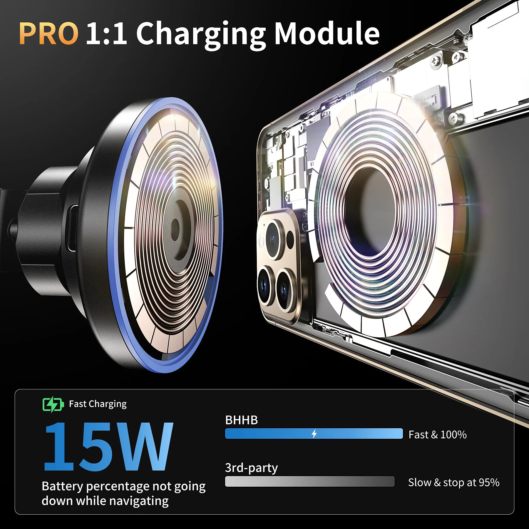 for MagSafe Car Mount Charger, 15W Magnetic Wireless Car Charger,Universal Car Wireless Charger Mount for iPhone 17/16/15/14/13 - Shoppiline