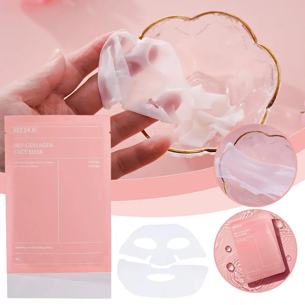 5/10 masques faciaux au bio-collagène, réduisent les pores, hydratent en profondeur, masque de nuit hydratant et rafraîchissant pour les soins de la peau du visage