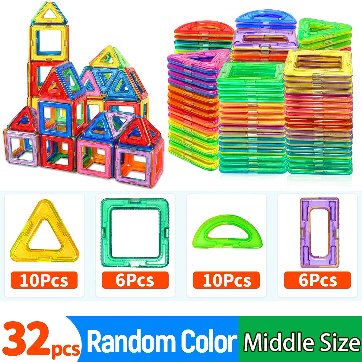 Magnetic Building Blocks Construction Sets Toy For Kids DIY Toys STEM Learning Educational Magnet Toys Birthday Gift