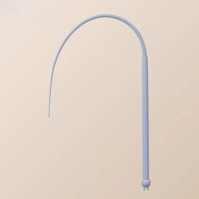 Cat Teaser Stick Toy Interactive Silicone Simulated Mouse Tail Kitten Toy Training Durable Teasing Cat Toy Supplies