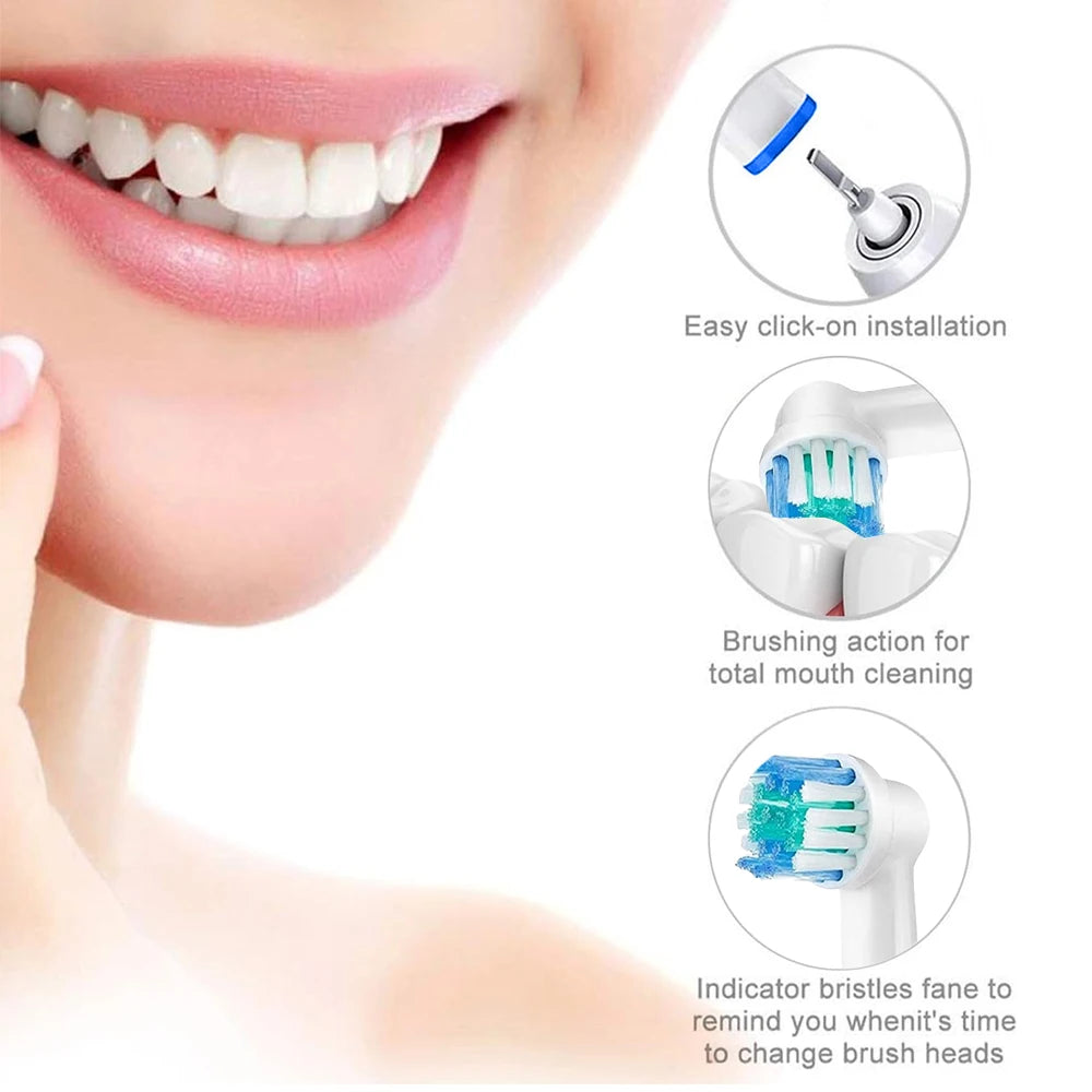 Replacement Toothbrush Heads Compatible with Oral B Braun Electric Toothbrushes Brush Head Refills 1000 1500 3000 7000 7500 8000