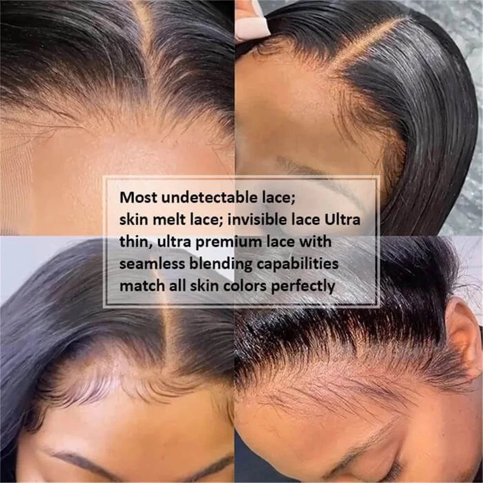 HD Lace Front Echthaarperücken Glatt 13x4 13x6 Transparente Lace Frontal Echthaarperücken Vorgezupft HD Lace Perücken für Frauen