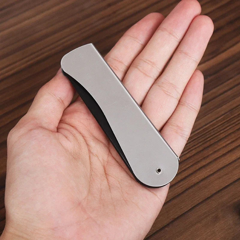 1pc Foldable Anti Static Pocket Steel Comb Men's Oil Head Portable Beard Comb Foldable Styling Tool Special for Real Hair Wigs