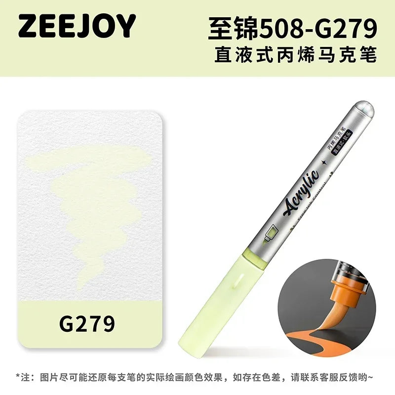 ZEEJOY 120/12/1 Colors Direct Liquid Acrylic Marker Pens Waterproof Pen Soft Brush Nib for Manga School Art Supplies Stationery