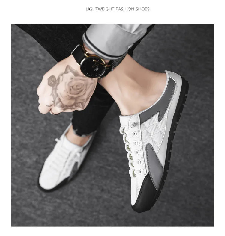 2025 Summer Slippers for Men Trendy Men's Flat Bottom Casual Shoes Soft Sole Support Shoes Men's Sneakers Zapatos De Hombre - Shoppiline