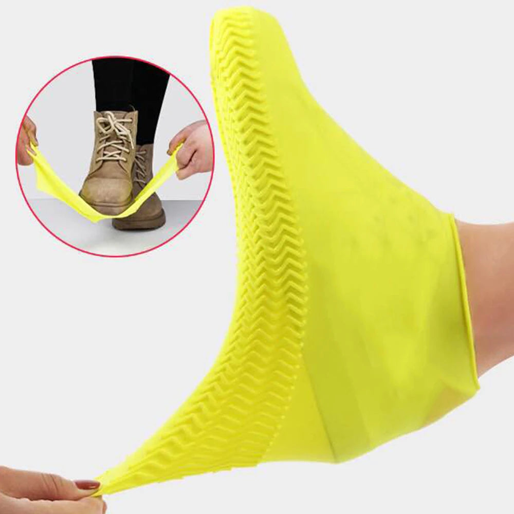 【Hot sales】Waterproof silicone shoe cover protector reusable anti-slip wear-resistant rain shoe cover for outdoor rainy days