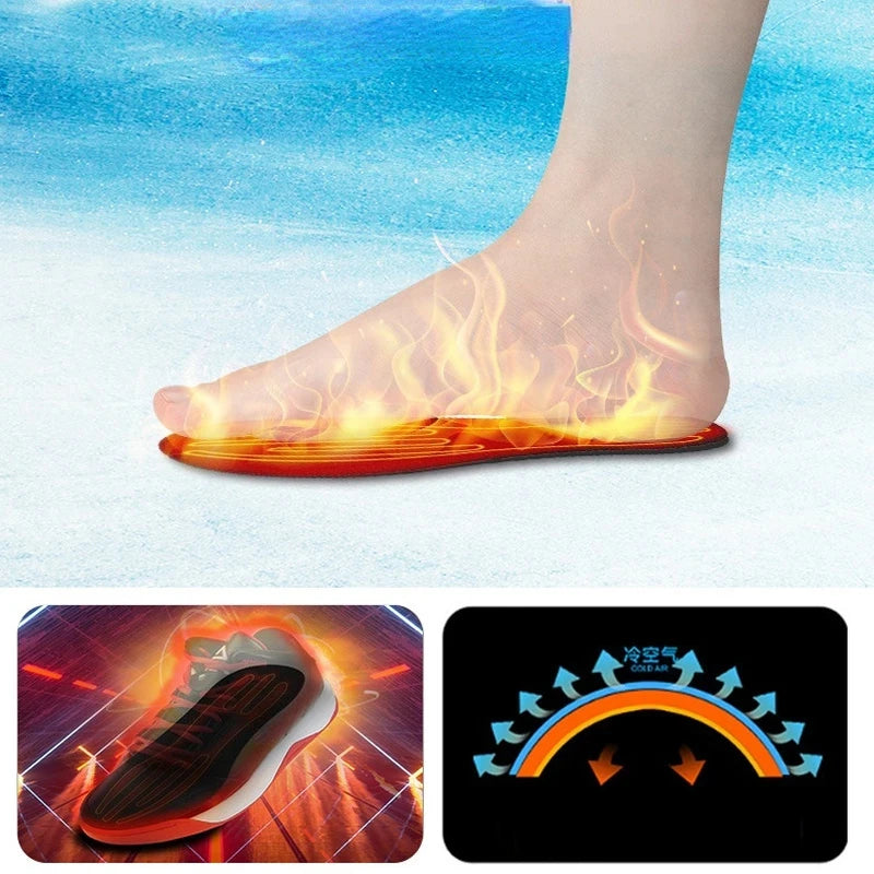 Winter Electric Heated Insoles USB Heating Feet Warmer Thermal Shoes Sock Pad Heated Insoles Washable Full Foot Fever Unisex
