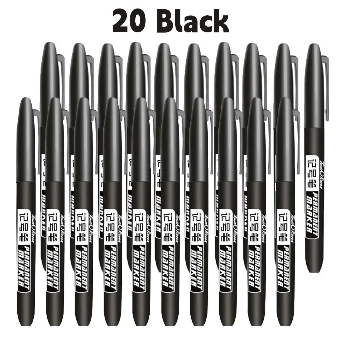 6 PCS Permanent Marker Pen Manga Drawing Markers Black Blue Red Waterproof Ink Sketch Pens Stationery Art School Supplies - Shoppiline