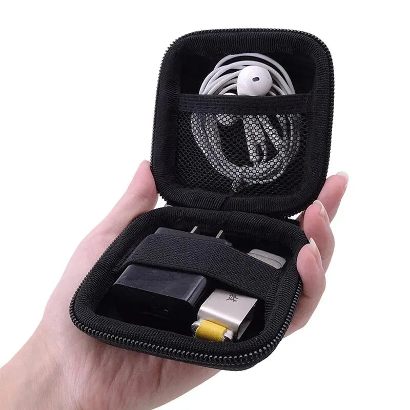 Tragbare Kopfhörer-Aufbewahrungstasche, Datenkabel-Organizer-Tasche, multifunktionale digitale Gadgets-Hülle für Ladegerät, U-Disk, Schutzhülle