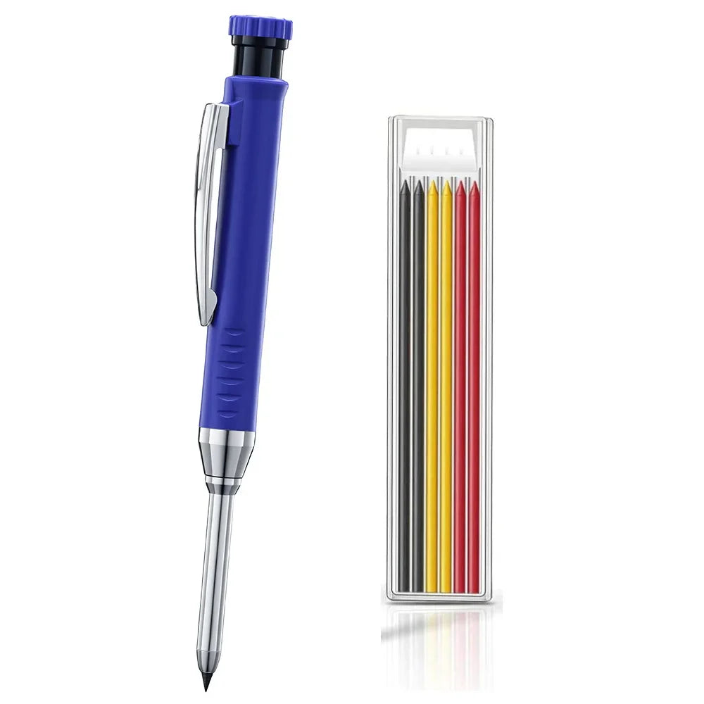 Woodworking Mechanical Pencil Set, Deep Hole Marking and Drawing, 2.8mm Reliable and Durable Lead, for Carpenters Engineering