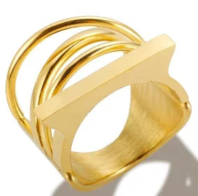 Personality Round Beads Ring Band Small Clear Crystal Zircon Waterproof Stainless Steel Rings Simple Granular Fine Jewelry