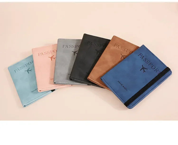 Rfid Blocking Protection Travel Passport Credit Holder Cover Case Business PU Leather Women Men Ticket Protective Accessories