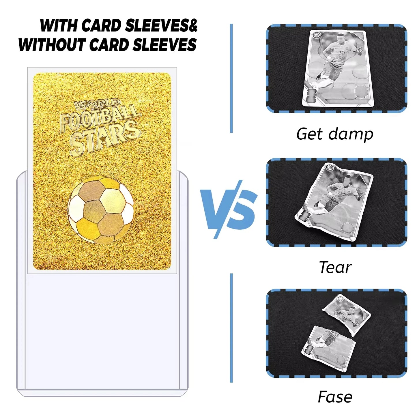 600pcs Hard Card Sleeves And Soft Card Holder Covered With Protective Filmclear Trading Protectors For Pokmone Football Gamecard
