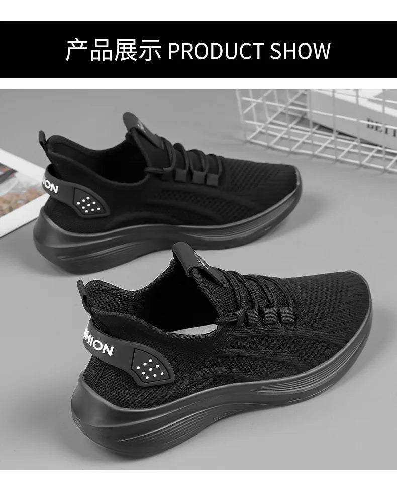 Women Casual Shoes 2025 Hot Sale Breathable Air Mesh Slip-on Female Sock Footwear Outdoor Women Sneakers Thick Bottom Platforms
