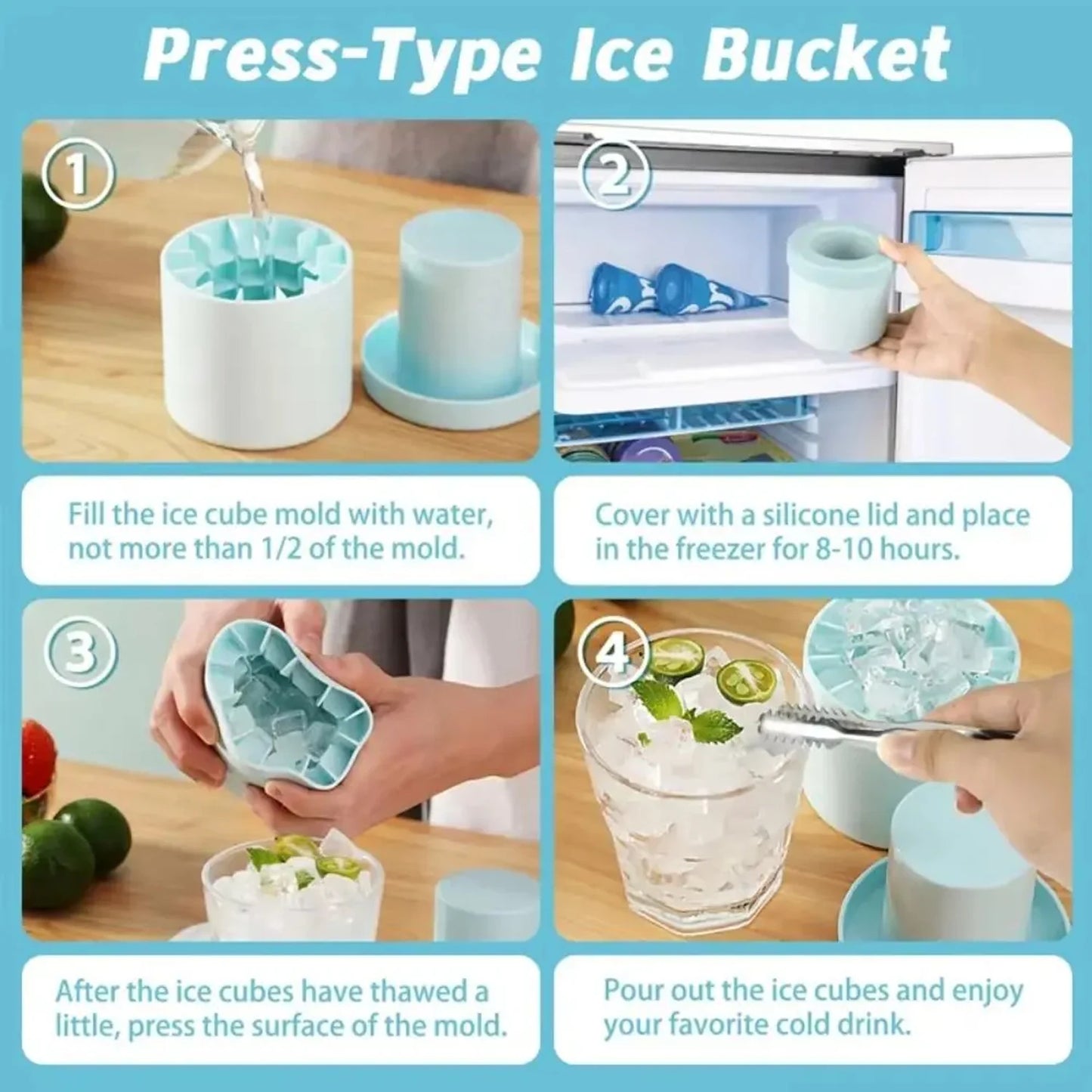 Food-Grade Silicone Ice Tray Small Mini Ice Cube Mold Withstands Low Temperatures, Easy to Remove Doesn't Break, Easy to Clean