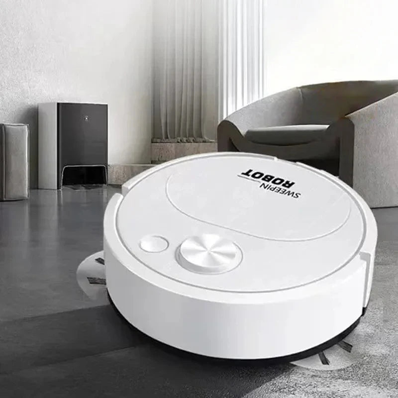 Automatic Electric Floor Vacuum Cleaner 3-in-1 1500Pa USB Rechargeable Wireless Sweeping Mop for Home Office Use