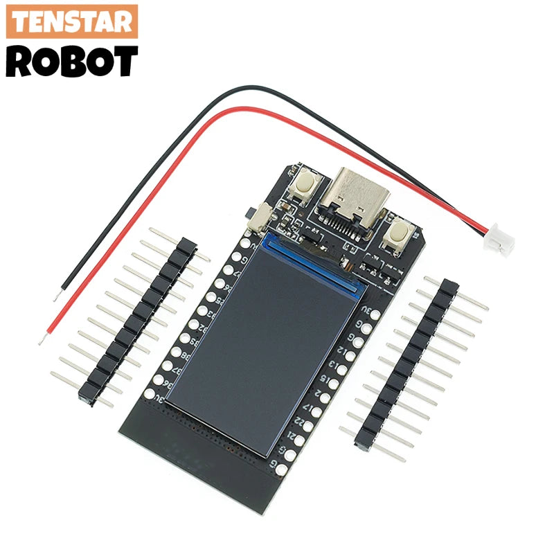 TENSTAR T-Display ESP32-D0WD Puce CH9102 Module compatible WiFi et Bluetooth de 16 Mo Carte de développement Écran LCD 1,14 pouce