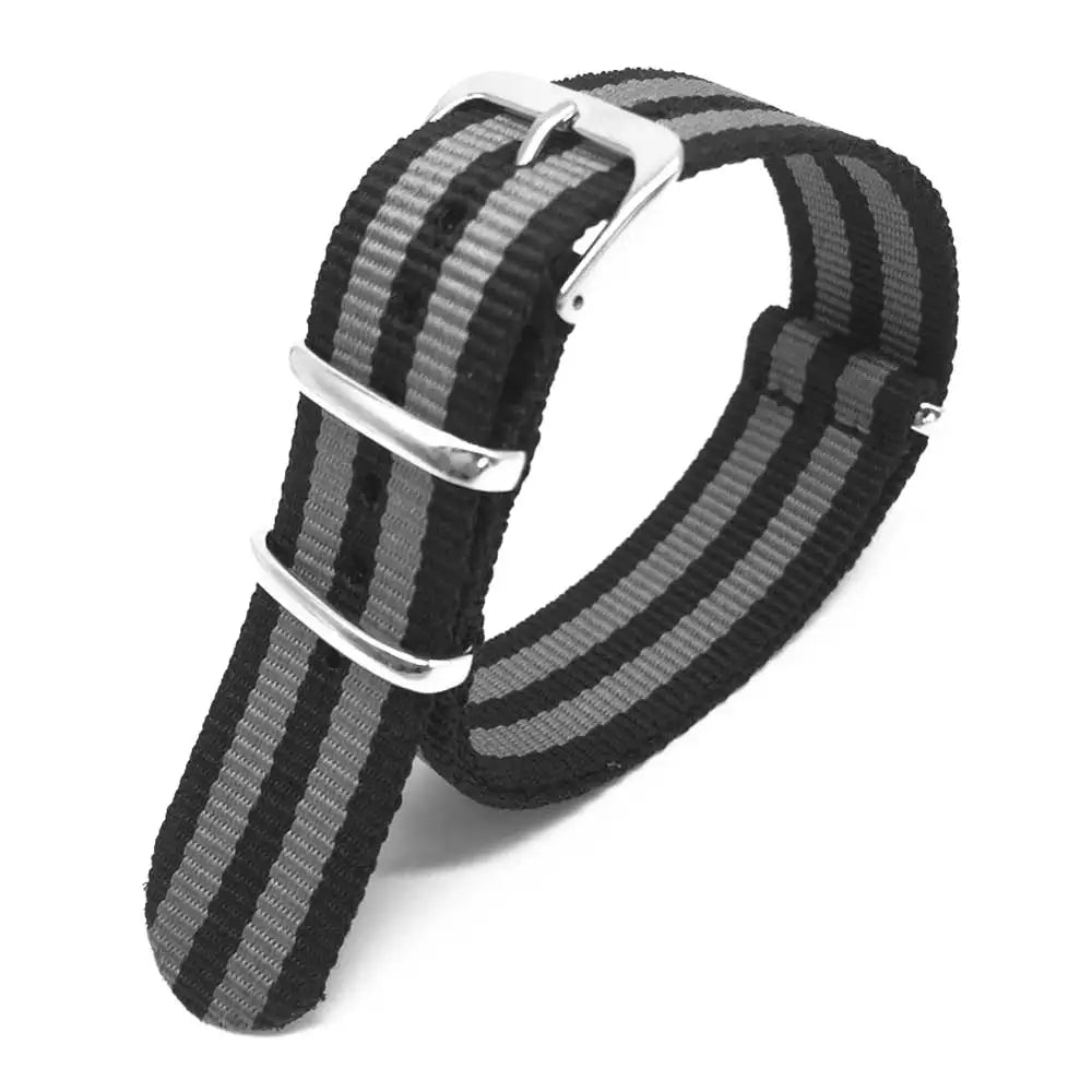 Sport-Nylon-Uhrenarmband für Damen und Herren, Uhrenarmband 18 mm 20 mm 22 mm, Army Sportarmband, Textil-Nylon-Armband, Schnallengürtel