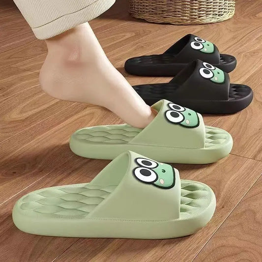 Four Season Bathroom Anti Slip Slippers Women's EVA Slide Slippers - Frog Soft Comfortable Non-Slip Indoor/Outdoor House Shoes