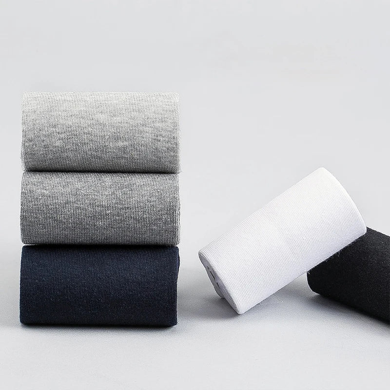 HSS Lot de 5/10 paires de chaussettes en mélange de coton pour hommes, noires, d'affaires, douces, respirantes, pour l'été et l'hiver, grande taille (6.5-14)