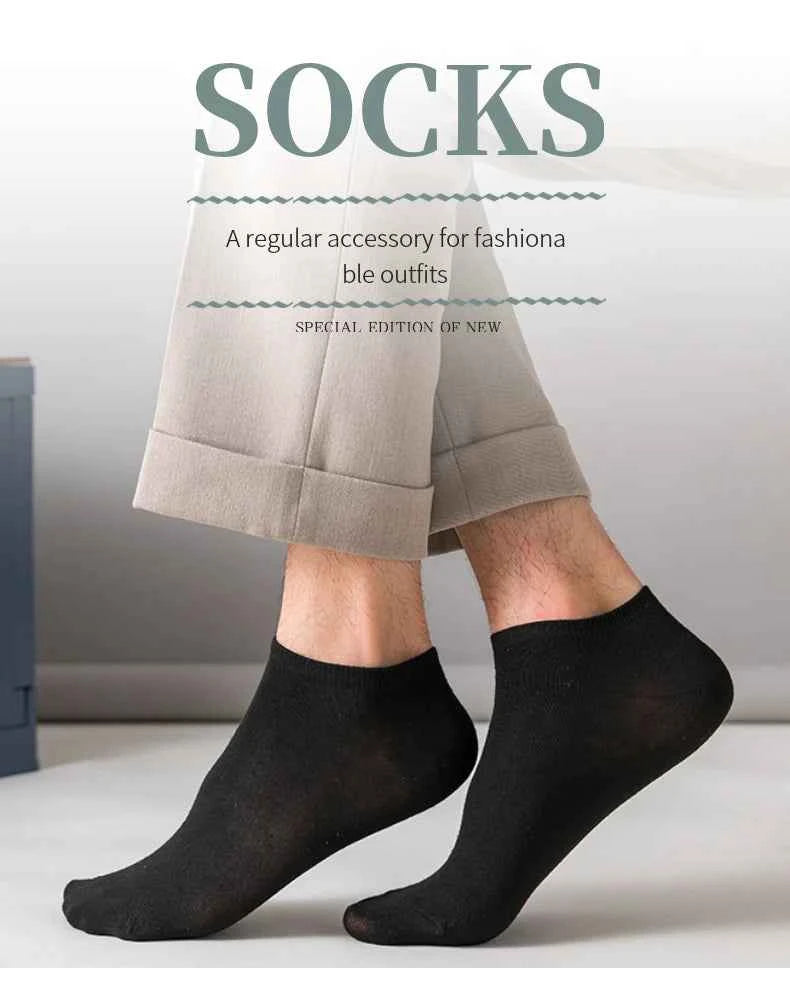 3/5/8 Pairs Women/Men Boat Socks Invisible Low Cut Silicone Non-slip Summer No-show Ankle Socks Solid Color Casual Breathable
