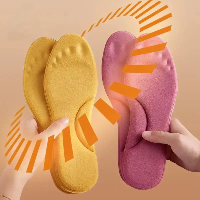 4D Massage Warme Stapel Schuhe Einlegesohlen Superweiche Latex Sportschuheinlagen für Füße Laufen Basketballschuhsohle Fußgewölbestütze Orthopädisch
