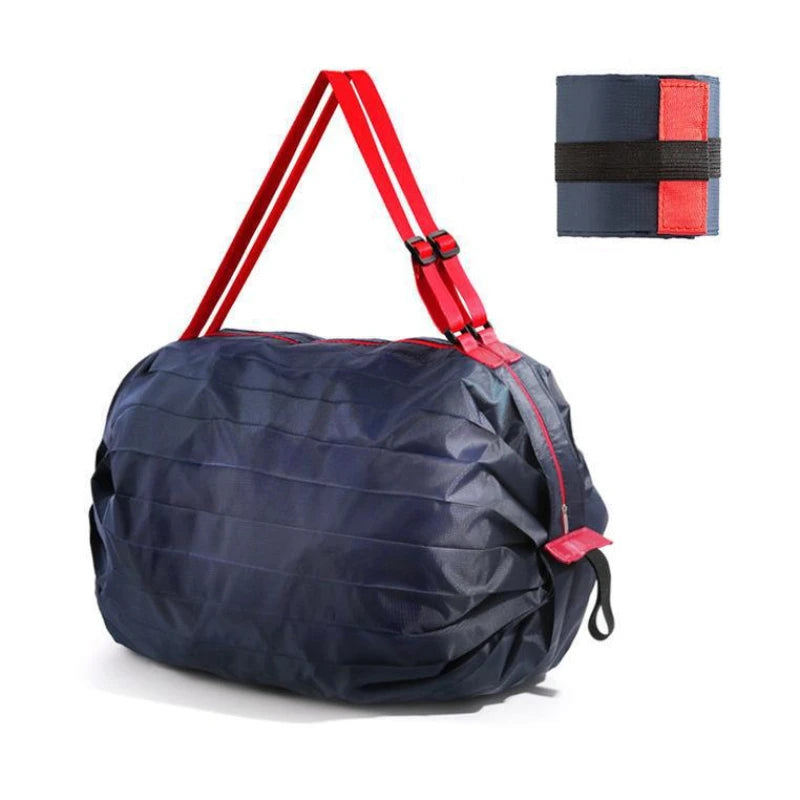 Große faltbare Einkaufstasche, tragbare Reisetasche, tragbare Aufbewahrungstasche, Ein-Schulter-Rucksack, Ordnungstasche