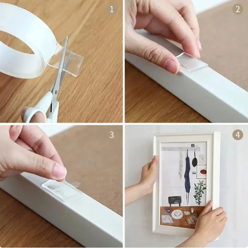 Double Sided Nano Tape Extra Strong Decorative Adhesive Tape Thickened Transparent Waterproof Tape Glue Useful Things for Home