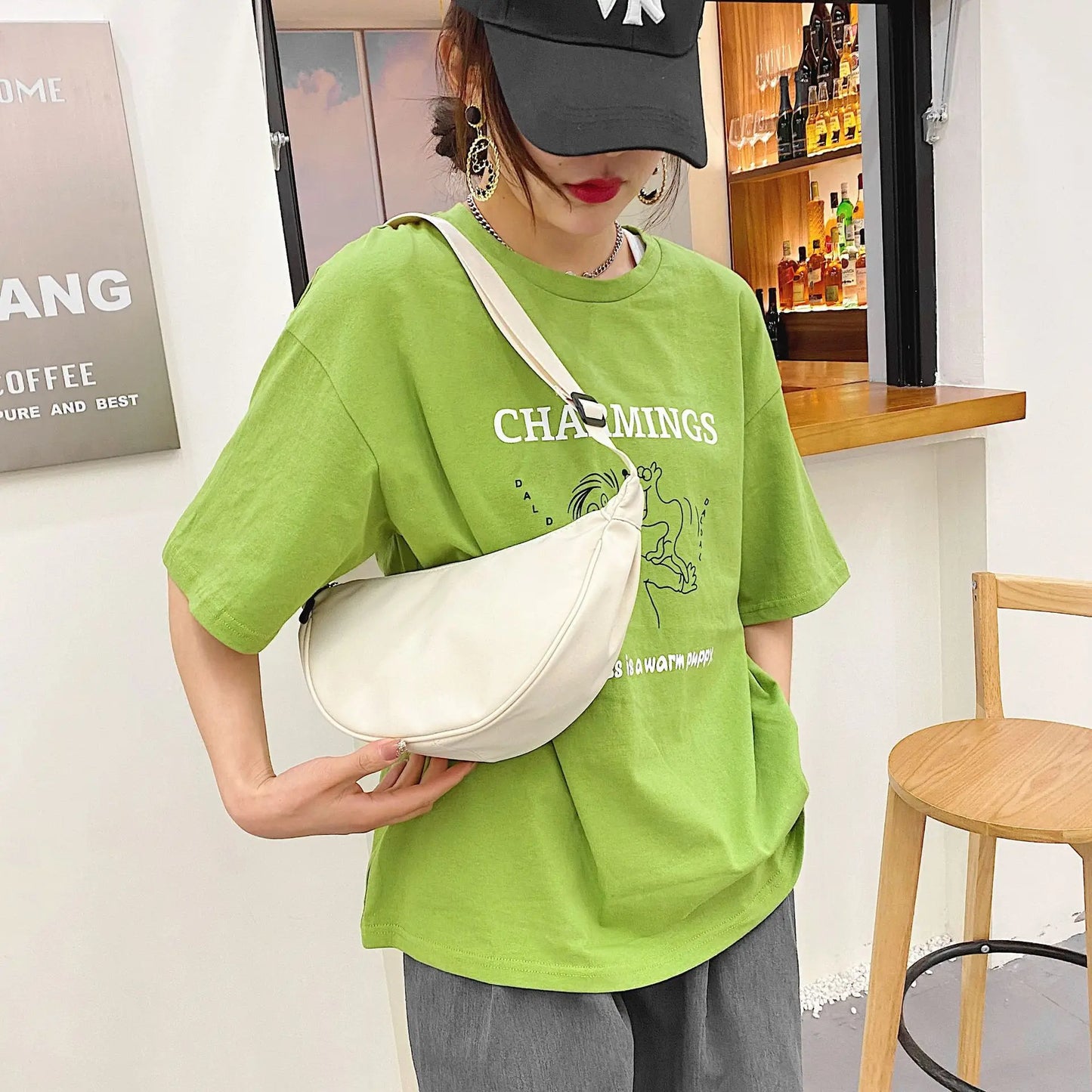 Homefish Convenient casual nylon women's crossbody bag shoulder bag capacity handbag women's travel shopping bag women's wallet