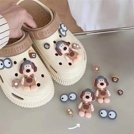 1 Set Cute Dogs Shoes Accessories Boys Girls Sandals Garden Shoe Buckle Decorations Fit Charm